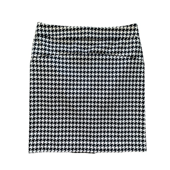 Michael Kors Black & White Houndstooth Pencil Skirt 10 - Picture 1 of 7
